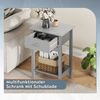 WLIVE Nachttisch Nachttisch mit Schublade und Ablage, Beistelltisch Holz 40×30×60,6cm (1 Tisch), schmal, offenes Fach Bild 4