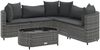 vidaXL 6-tlg. Garten-Sofagarnitur mit Kissen Grau Poly Rattan 3308394 Bild 2