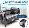 GarveeMore Babybett 5-in-1 Reisebett, faltbares Babybett für Babys mit Wickeltisch, Wiegefunktion,Hängespielzeug, 4 verstellbaren Höhen Bild 2