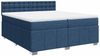 vidaXL Boxspringbett mit Matratze Blau 200x200 cm Stoff 3289495 Bild 3