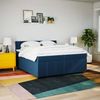 vidaXL Boxspringbett mit Matratze Blau 200x200 cm Stoff 3289495 Bild 4