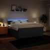 vidaXL Boxspringbett mit Matratze Blau 200x200 cm Stoff 3289495 Bild 5