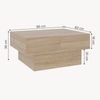 Ausziehbarer Couchtisch Lens 80x60x36 cm Eicheoptik [en. casa] Bild 3