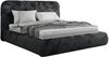 Bett mit Stauraum Polsterbett BENEA CLASSIC, Doppelbett mit Lattenrost Gepolstertes Kopfteil Gasdruckfeder Schlafzimmerbett - 200 x 200 cm - Dunkelgrau Plüsch Bild 5