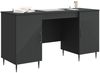 vidaXL Schreibtisch mit Regal Schwarz 142,5 x 50 x 75 cm Holzwerkstoff 3414604 Bild 3