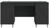 vidaXL Schreibtisch mit Regal Schwarz 142,5 x 50 x 75 cm Holzwerkstoff 3414604 Bild 5