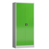 Aktenschrank Metallschrank 2 Türen, 4 Fachböden 180 x 80 x 38 cm, lichtgrau/gelbgrün Bild 3