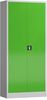 Aktenschrank Metallschrank 2 Türen, 4 Fachböden 180 x 80 x 38 cm, lichtgrau/gelbgrün Bild 5