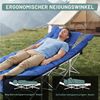 kehot Klappbett Campingbett Feldbett Klappbar 188x64x49 cm, mit 4 cm Polsterauflage (Faltbare Relaxliege aus Oxford-Gewebe,stabilem Stahlgeerüst,Tragetasche, Verstellbare Rückenlehne, Einfach zu Montieren, bis 250 kg belastbar) geeignet für Outdoor, Ga... Bild 3