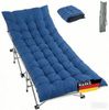 kehot Klappbett Campingbett Feldbett Klappbar 188x64x49 cm, mit 4 cm Polsterauflage (Faltbare Relaxliege aus Oxford-Gewebe,stabilem Stahlgeerüst,Tragetasche, Verstellbare Rückenlehne, Einfach zu Montieren, bis 250 kg belastbar) geeignet für Outdoor, Ga... Bild 4