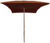 vidaXL Sonnenschirm mit Holz-Mast 200x300 cm Terrakotta 313759 Bild 2