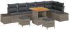vidaXL Gartensofa-set mit Kissen 9 pcs Grau Poly-Rattan 3362803 Bild 2