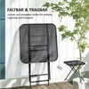 Gartentisch aus Stahl, klappbar, 70x70x72 cm, Schwarz Bild 2