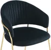 Vente-unique - MADOLIA Stuhl StoffSamt Schwarz - B 55 cm x H 81 cm x L 55 cm Bild 5