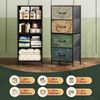 WLIVE Kommode Kommodenschrank, Sideboard mit 4/5 Schubladen, 40/120×30×98 cm, Metallrahmen, verstellbare Füße für Schlafzimmer/Flur Bild 4