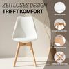 Küchenstuhl Weiß Stuhl Holz modern Kunststoff Esszimmerstuhl Schalenstuhl Essstuhl Holzstuhl Bild 4