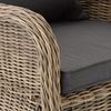 tectake 4 Rattansessel mit Aluminiumgestell inkl. Sitzkissen und Rückenkissen braun, grau Bild 2