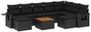 vidaXL 10-tlg. Garten-Sofagarnitur mit Kissen Schwarz Poly Rattan 3224844 Bild 2