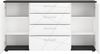 Sideboard 161cm in weiß Hochglanz mit Eiche schwarz, inkl. Beleuchtung, VISALIA-129 Bild 2