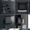 Vitrinenschrank abschließbar FILIP - mit Tresor & Schubladen| Büroschrank aus Stahl Aktenschrank mit Glasfenster Metallschrank Mehrzweckschrank, 185x90x40cm Anthrazit Bild 4
