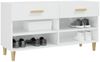 vidaXL Schuhschrank Hochglanz-Weiß 102x35x55 cm Holzwerkstoff 812822 Bild 4