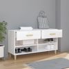 vidaXL Schuhschrank Hochglanz-Weiß 102x35x55 cm Holzwerkstoff 812822 Bild 3