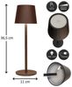 Coen Bakker Deco BV LED Außen-Tischleuchte Touch Tischlampe Dimmbar Akku In-/Outdoor IP44, Touch-Funktion, LED fest verbaut, Kaltweiß, Warmweiß, Tageslichtweiß Bild 3