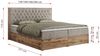 Boxspringbett, Schlafzimmerbett, Bettkasten - AMORE - 200 x 200 cm - Beige Stoff - H4 Bild 5
