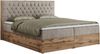 Boxspringbett, Schlafzimmerbett, Bettkasten - AMORE - 200 x 200 cm - Beige Stoff - H4 Bild 4