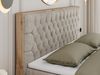 Boxspringbett, Schlafzimmerbett, Bettkasten - AMORE - 200 x 200 cm - Beige Stoff - H4 Bild 3
