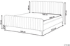 Bett mit Lattenrost Samtstoff LUNAN 160 x 200 cm Hellblau Bild 2