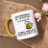 GRAVURZEILE Tasse mit Spruch - Optimismus heißt umgedreht Sumsi mit Po - Geschenk -, Keramik Bild 3