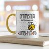 GRAVURZEILE Tasse mit Spruch - Optimismus heißt umgedreht Sumsi mit Po - Geschenk -, Keramik Bild 2