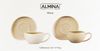 Wave Cream Kaffeetassen mit Untertellern - 12-teiliges-Set in Weiß-Beige, 215 ml Bild 5