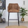 Bronx71 Barhocker Aaron Microfaser mit Armlehne cognac 82cm - 4er Set Bild 2