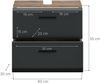 xonox. home – Waschbeckenunterschrank Ice 60 x 55 x 30 cm in Korpus Nox Oak Nachbildung und Front schwarz matt – Moderner Badschrank Unterschrank für Waschbecken – warm & natürlich Bild 4