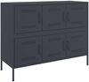 vidaXL Sideboard Anthrazit 100,5x39x79 cm Stahl 843098 Bild 2