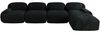 4-Sitzer Ecksofa mit 32D hochelastischer Polsterung,rutschfest mit Chaiselongue extra-breite Armlehnen frei kombinierbar ohne Montage für Büro Wohnzimmer und Heimkino,Black, Bild 4