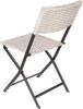 BRUBAKER Campingstuhl Lugano - Polyrattan Klappstuhl wetterfest und robust (Balkonstuhl klappbar, 2 St), Camping Stuhl für Garten Balkon Terrasse - Gartenstuhl - Grau Beige Bild 4