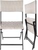 BRUBAKER Campingstuhl Lugano - Polyrattan Klappstuhl wetterfest und robust (Balkonstuhl klappbar, 2 St), Camping Stuhl für Garten Balkon Terrasse - Gartenstuhl - Grau Beige Bild 3