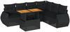 vidaXL 7-tlg. Garten-Sofagarnitur mit Kissen Schwarz Poly Rattan 3327268 Bild 2