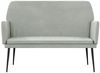 vidaXL Sitzbank Hellgrau 108x79x79 cm Samt 351382 Bild 3