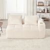 Gemütlicher Cord-Liegesessel, Sofa - Ohne Montage, weiches Sofa mit Rückenkissen, Beige Bild 2