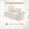 Gemütlicher Cord-Liegesessel, Sofa - Ohne Montage, weiches Sofa mit Rückenkissen, Beige Bild 4
