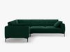 Micadoni Ecksofa Bemy 4-Sitzer Links Samt Flaschengrün Bild 2