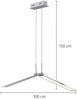 LED Pendelleuchte nickel matt, dimmbar, Spots klappbar, H 150 cm Bild 2
