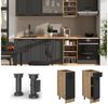 Küchenunterschrank R-Line Anthrazit Landhaus 30 cm ohne Arbeitsplatte Vicco Bild 2