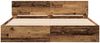 vidaXL Bettrahmen mit Kopfteil Altholz 203 x 185 x 70 cm Holzwerkstoff 3378499 Bild 5