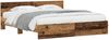 vidaXL Bettrahmen mit Kopfteil Altholz 203 x 185 x 70 cm Holzwerkstoff 3378499 Bild 2