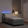 vidaXL Boxspringbett mit Matratze mit LED Hellgrau 80 x 200 cm Stoff 3342240 Bild 5